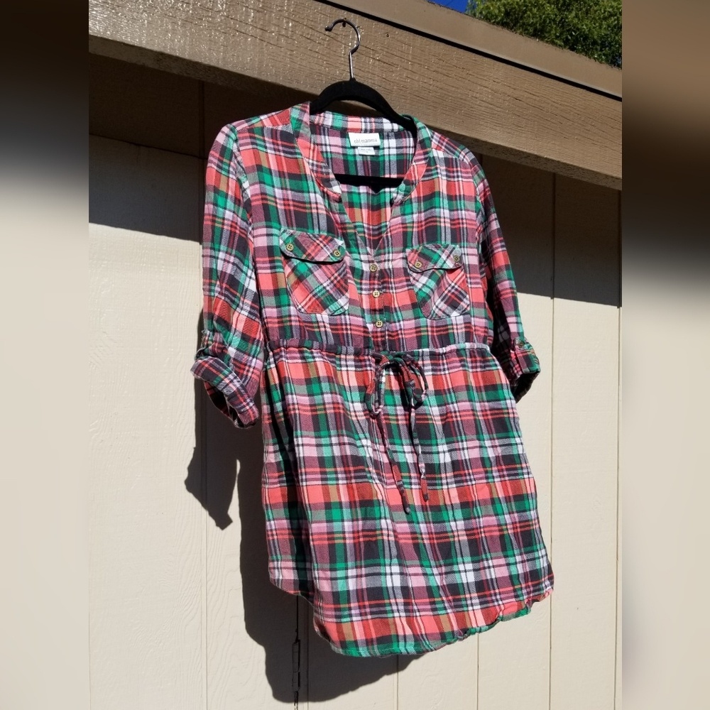 🖤 Oh! Mamma Maternity Plaid Button Down